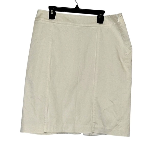 White Pencil Skirt Career Office Wear‎ Business Casual Work Skirt - Picture 1 of 6
